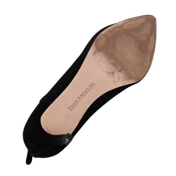 Enzo Angiolini Ruthley Black Suede Pointed Toe Stiletto Ankle Bootie Sz 9.5M - Picture 8 of 9